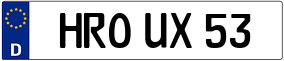 Trailer License Plate